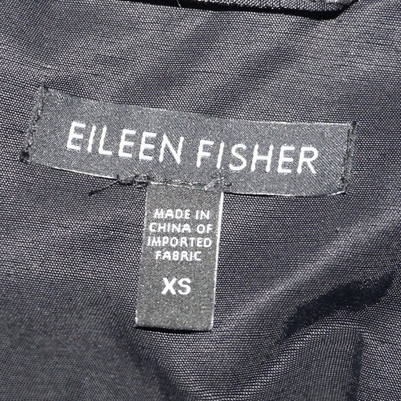 Eileen Fisher Black Coat XS - Picture 6 of 10